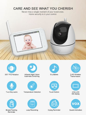 PTZデジタルの無線赤ん坊のモニターの長期4.5インチ スクリーンの接触ボタン